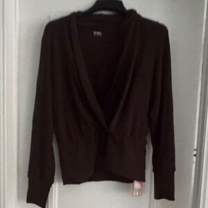 OGL Move Women's Brown Knit Wrap top , sz L